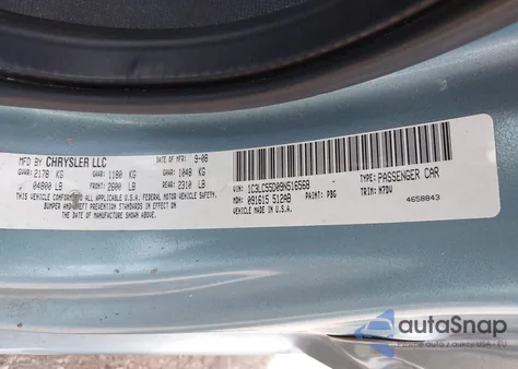 2009 Chrysler Sebring Touring from USA, damaged, VIN 1C3LC55D09N516568